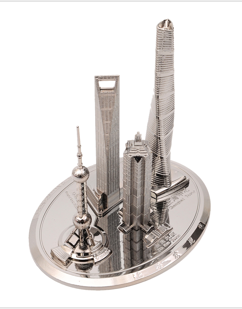 东方明珠塔模型上海旅游纪念品东方明珠塔环球金融中心金茂大厦金属