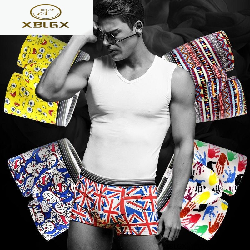 男士内裤平角裤青少年裤头中小学生短裤衩男生运动性感潮内裤男 3条