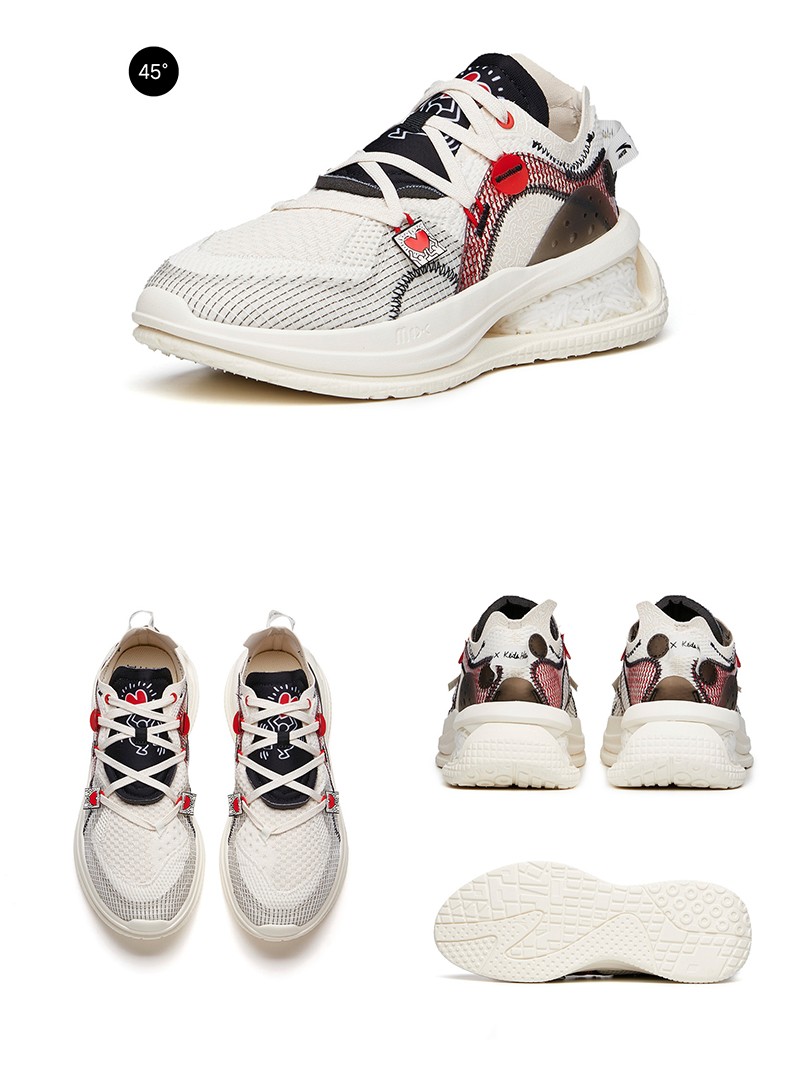 安踏keithharing联名情侣款2021秋季新款耐磨休闲鞋子男运动鞋