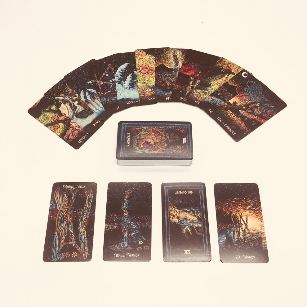 棱镜塔罗牌 prisma visions tarot 定制镀银边英文占卜卡牌 棱镜塔罗