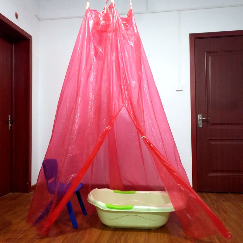 浴罩加厚宝宝成人月子蒸澡洗澡浴帐冬天家用保温保暖罩浴帐篷红色开门