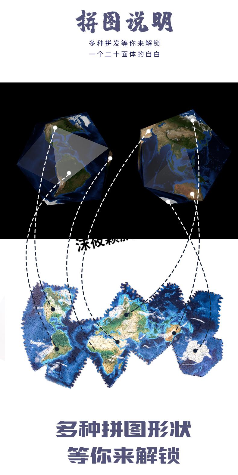 2022新款异形无限地球玛瑙拼图puzzle蓝色地狱高难度木质玩具线性成年