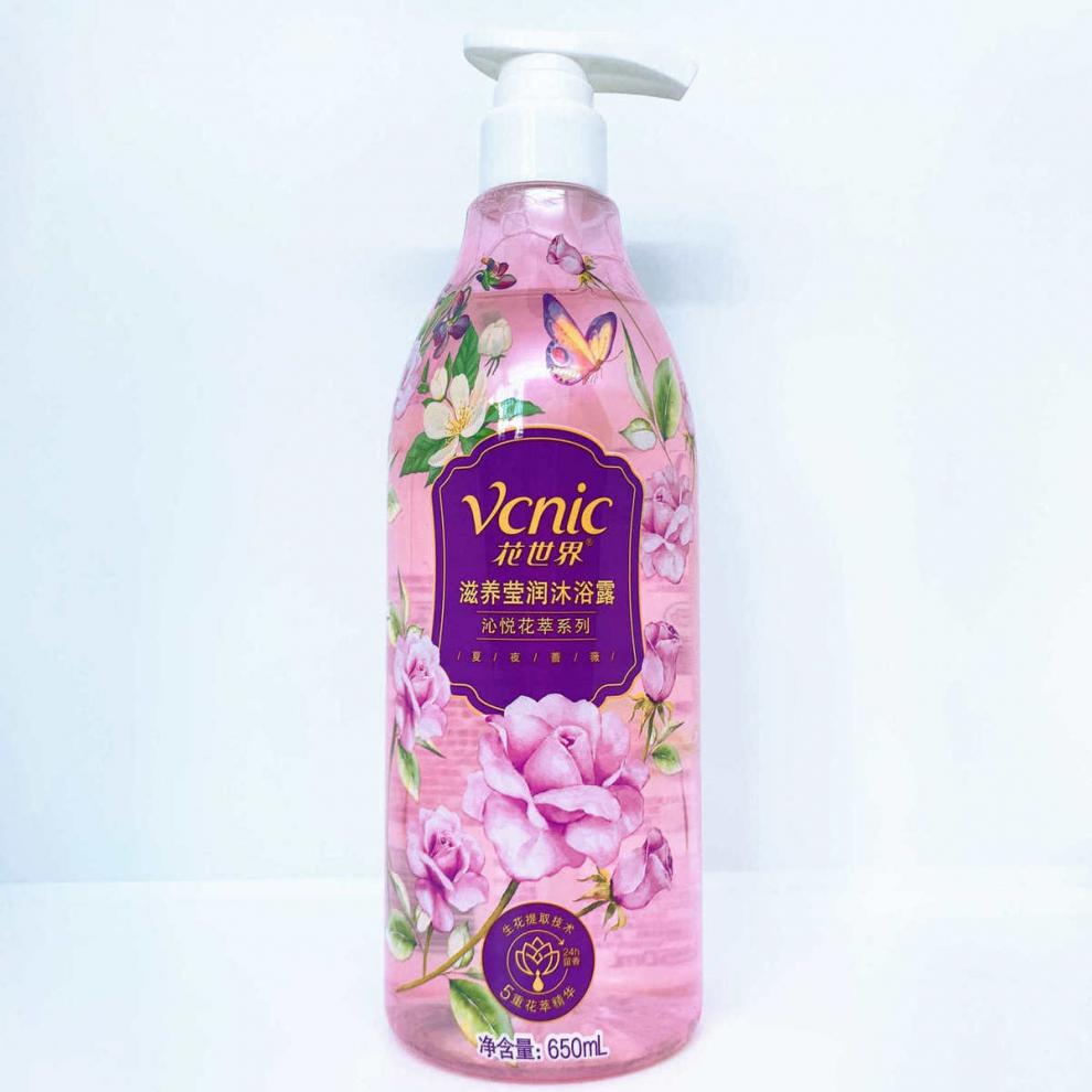 花世界沐浴露 花世界沐浴露650ml滋养莹润清雅花香百花香原液精华香体