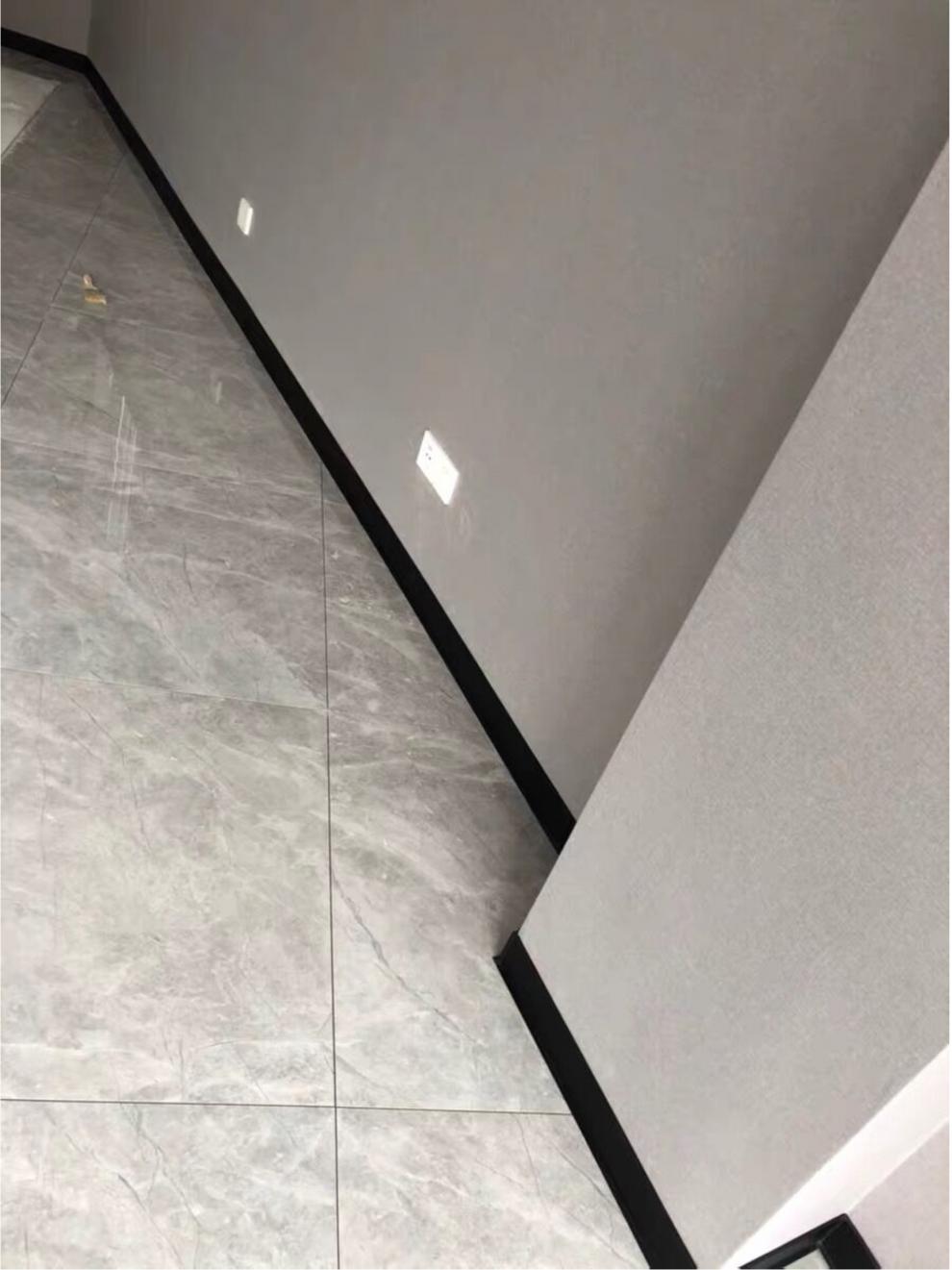 美通新款铝合金踢脚线4cm6cm8cm金属不锈钢双层简约地脚线 6厘米银色