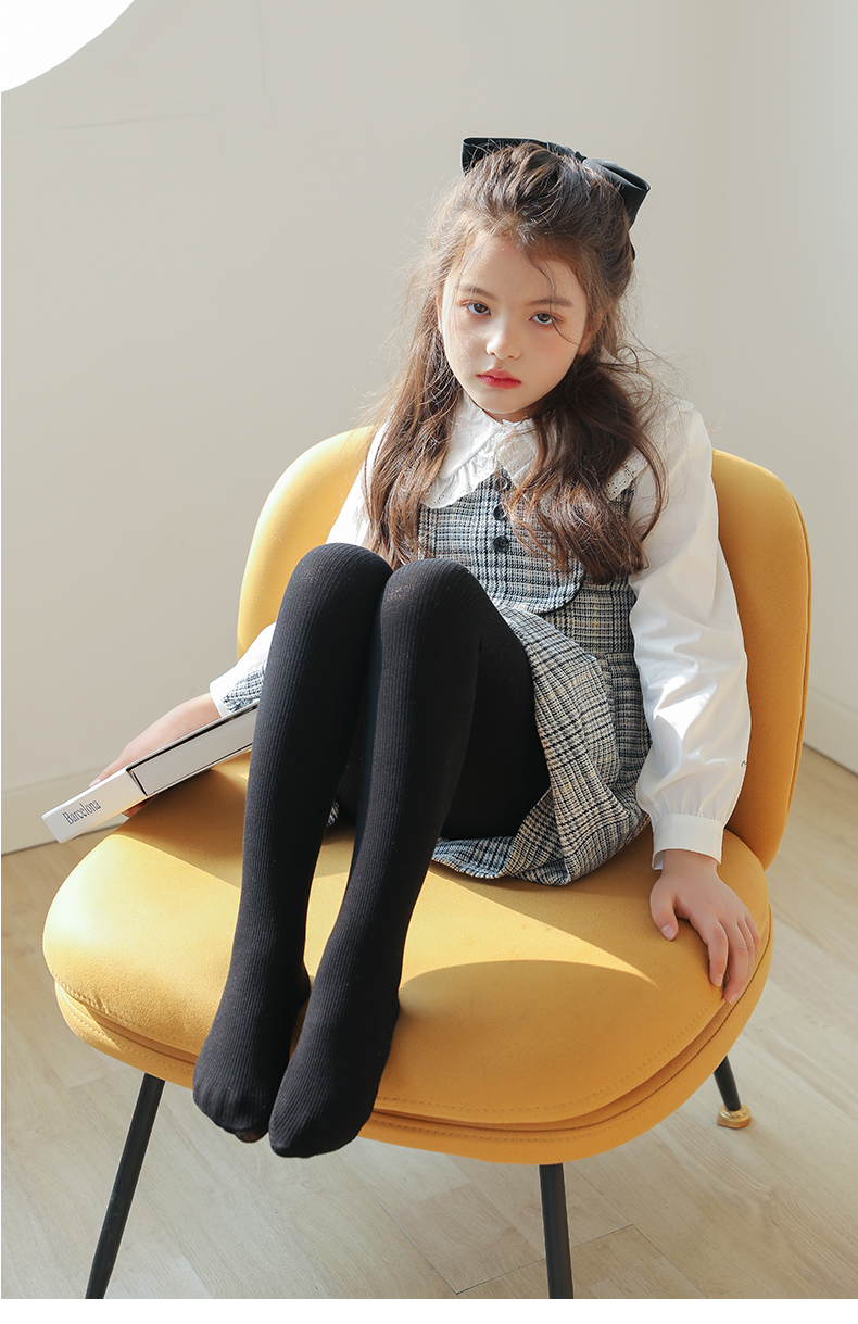 甄虹儿童舞蹈袜春秋小巴兔儿童连裤袜春秋款外穿洋气女童打底裤中大童