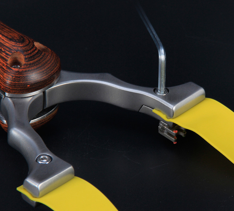 不锈钢高精度扁皮传统折叠弾弓竞技精准实木免绑弹弓豪华套餐