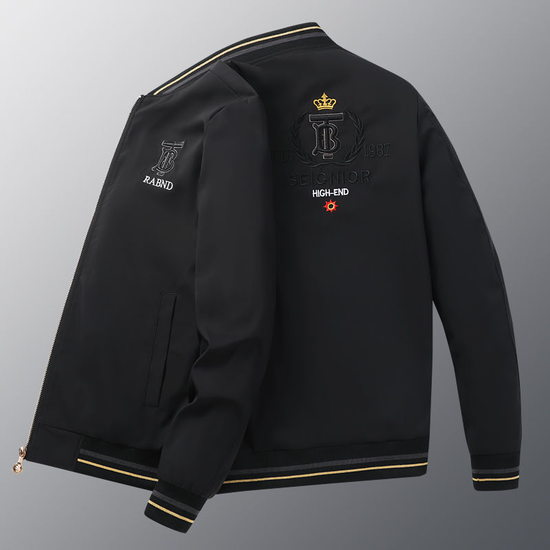 五一促意大利品牌小蜜蜂春秋冬外套休闲夹克美杜莎刺绣欧洲站男装白色