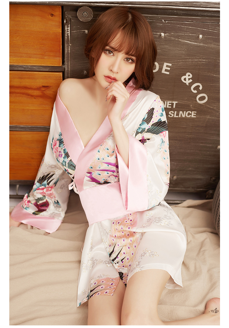 女深开襟性感露胸透视印花正统和服制服诱惑角色扮演岛国女郎夫妻床上