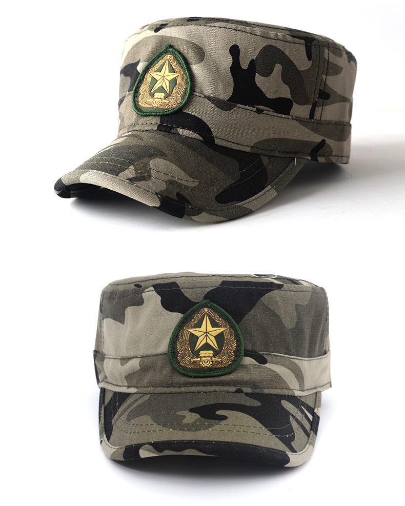 迷彩帽部1队迷彩帽子男士军训作训帽战狼秋冬季军版鸭舌帽冬天平顶潮