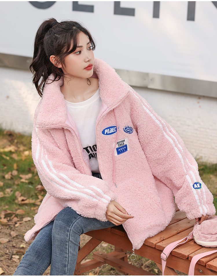 冬天女生外套加绒加厚学生高中生初中生女孩冬季棉衣韩版宽松短款衣服