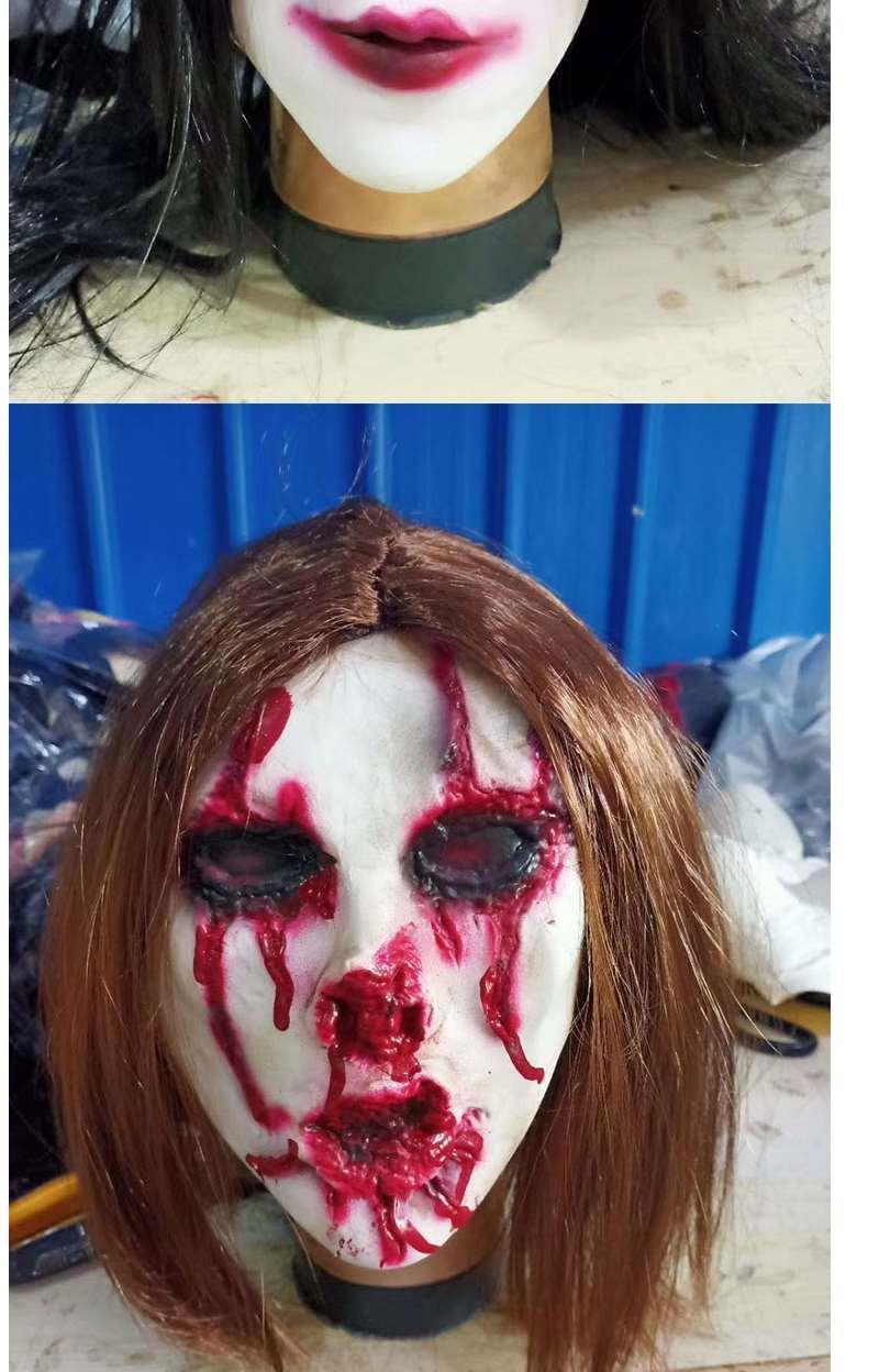 精选万圣节恐怖面具鬼屋密室逃脱骷髅女鬼丧尸僵尸恶心吓人鬼脸头套