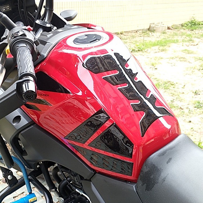 铃木dl250油箱贴纸摩托车配件改装个性鱼骨贴防刮贴膜软胶贴 丰穆兰