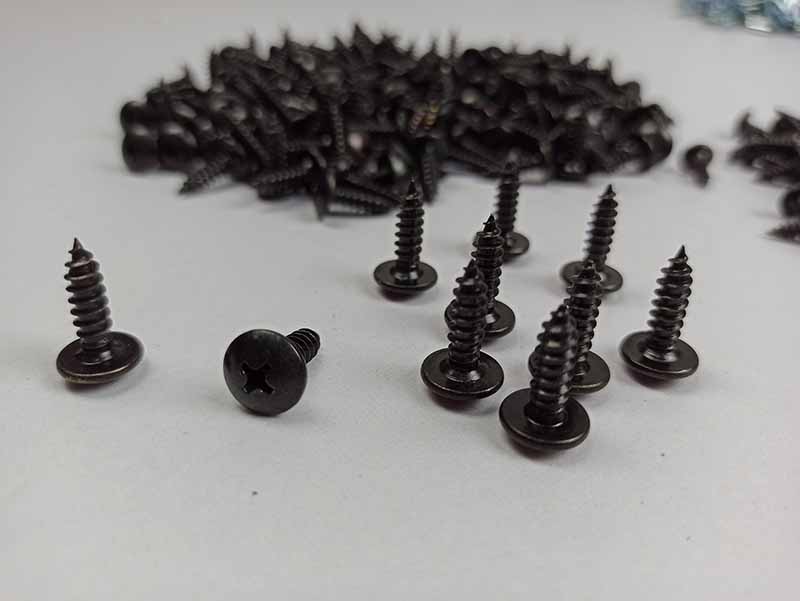 自攻螺丝螺母通用摩托车电动车塑件专用防锈螺丝钉夹片自攻卡片 黑