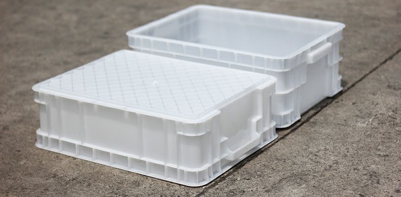 精选白色塑料箱子长方形周转箱大号塑胶箱带盖储物箱食品收纳盒养龟箱