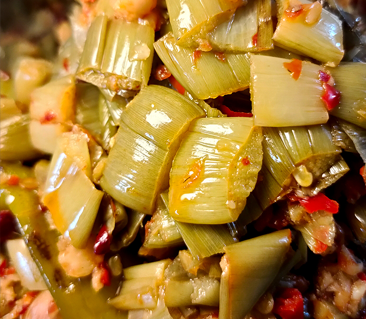 江西特产酸辣芋荷农家自制凉拌爽口下饭菜腌咸菜芋头梗芋苗酸 酸辣芋