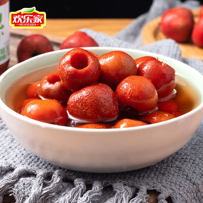 欢乐家山楂黄桃罐头256gx4罐6罐组合混搭水果罐头整箱 山楂256g*6瓶