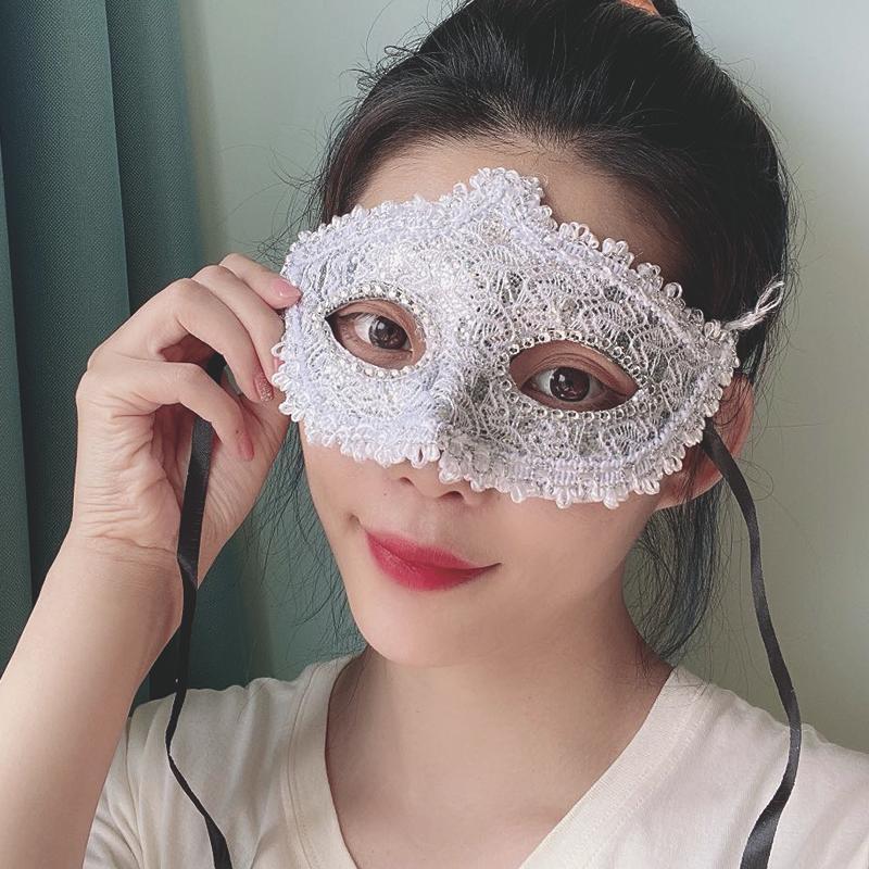 万圣节成人儿童面具女款半脸公主情趣万圣节古风化妆