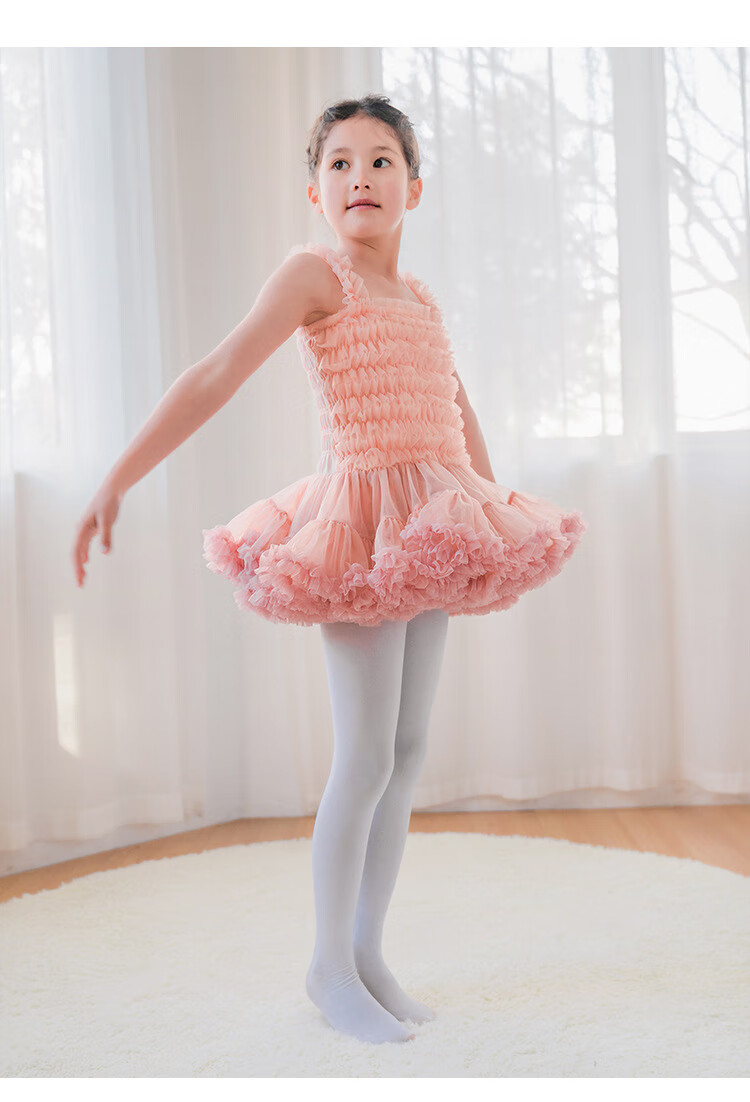 舞蹈袜小女孩连裤袜白色练功跳舞袜子适合3-12岁中大童穿学生百搭丝袜