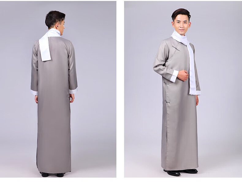 赵小熊相声服装大褂快板服民国服装长衫五四青年男士长袍马褂教书