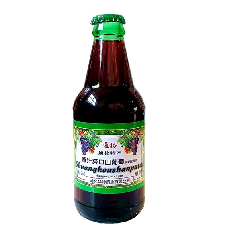 樱安娜 330ml 爽口葡萄水果汽酒玻璃瓶果味甜酒酒红酒怀旧童年 24瓶