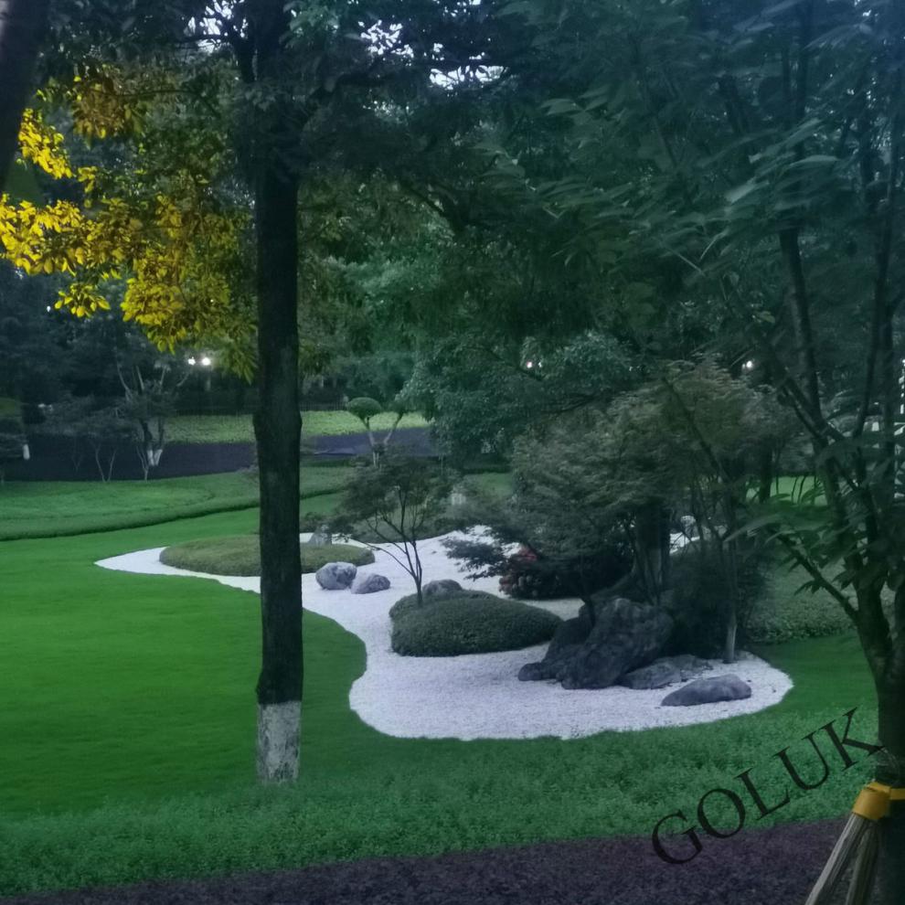 定制适用白石子铺路铺地装饰庭院阳台造景小石头园林花园景观白色