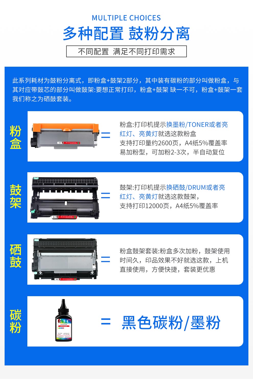 京呈适联想lenovom7400pro打印机硒鼓粉盒m7400pro墨盒碳粉7400 pro