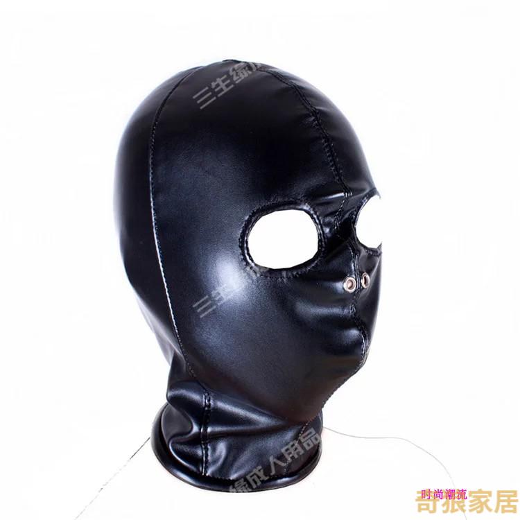 男士调教惩戒皮革面具全包封闭窒息sm狗头套女王男情趣露嘴眼罩犬奴