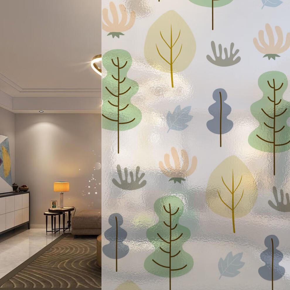 智宙玻璃贴纸门窗厨房卫生间无胶防窥膜玻璃纸窗户贴膜透光不透人窗膜