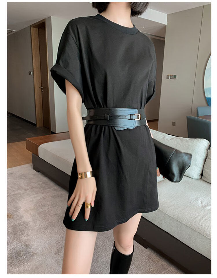 女生腰带头层宽腰带女腰封时尚外搭装饰束腰配裙子大衣毛衣百搭带焦糖