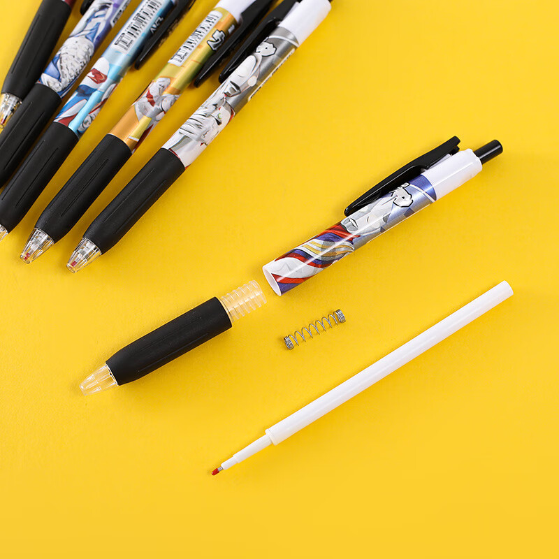 奥特曼圆珠笔小学生奥特曼笔泽塔迪迦男孩中性笔按动式赛罗圆珠笔ins