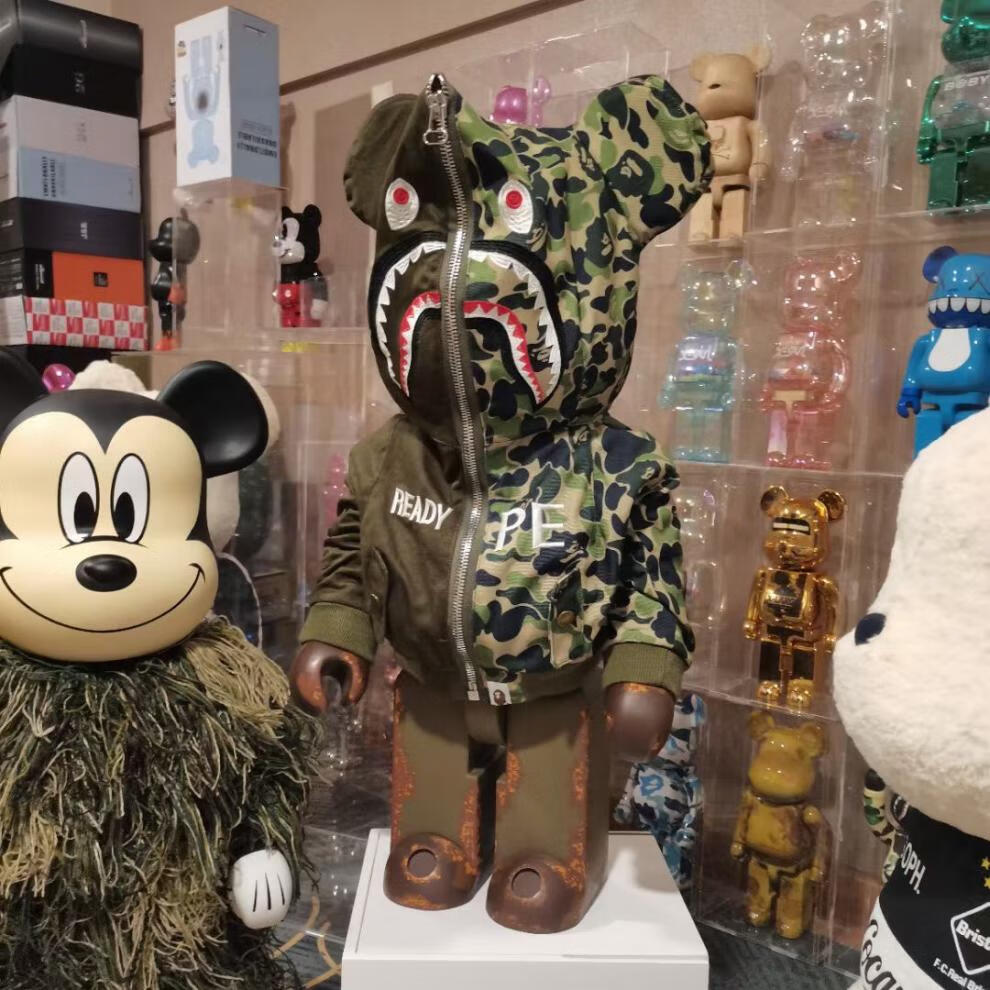 【现货速发】 readymade bape熊王暴力熊1000%大摆件积木熊公仔潮