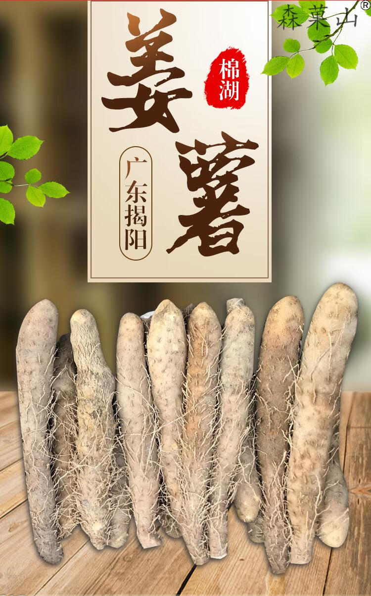 【大条】潮汕姜薯 新鲜姜署 广东特产棉湖姜茨精选大条姜薯 约6条/斤