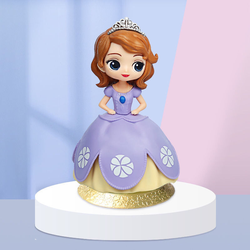 迪士尼高端品质冰雪奇缘安娜公仔艾莎elsa爱莎公主模型家居卧室装饰