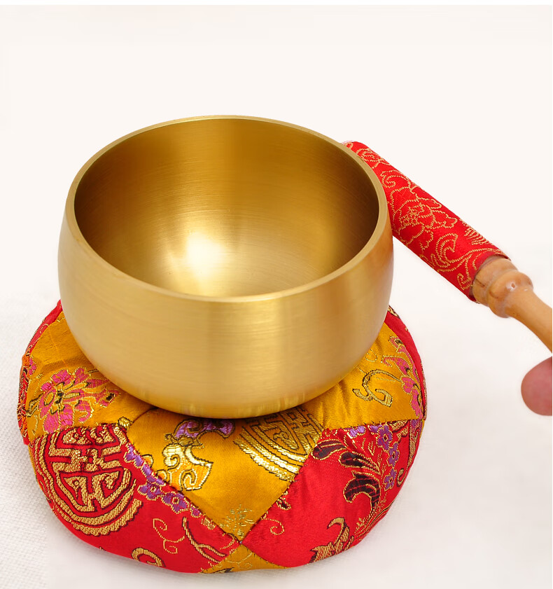 黄铜日式精品铜磬佛家钵盂法器修行静心钵音疗钵佛音碗佛教用品 7寸铜
