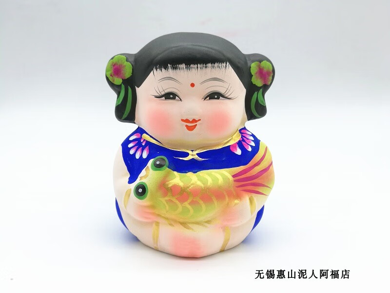 无锡泥人无锡特产惠山泥人大阿福泥塑工艺品吉祥如意阿福中国特色吉祥