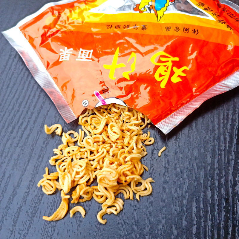 陕西汉中城固月亮牌面果干吃面方便面儿时的味老包装面果开袋即食60包