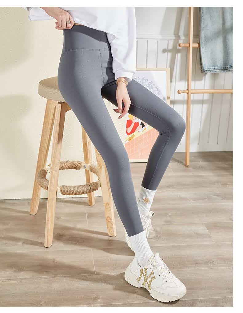 皮打底裤女外穿黑色鲨鱼皮裤芭比裤aa b款/复古紫 s【图片 价格 品牌
