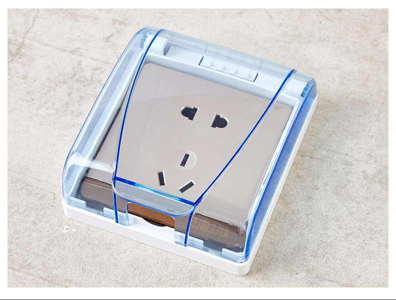 简梓86型插座防水盒加高防溅盒卫生间开关防水罩墙插面板保护盖罩透明