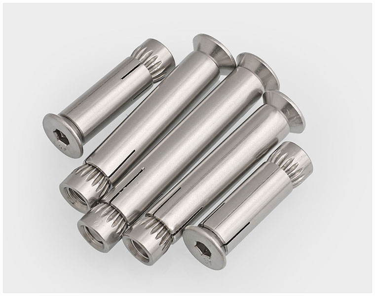 m6m8m10m12 201不锈钢沉头内六角膨胀螺丝平头内置膨胀螺栓拉爆杆 m6*