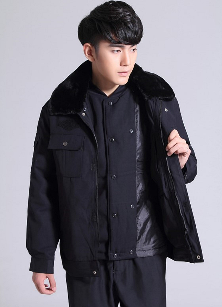 冬季加厚短款执勤服军棉大衣冬装制服夹克工作服女棉袄安保工作服袄子