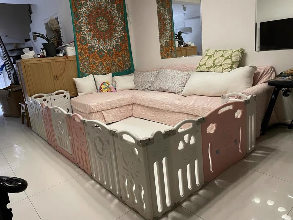 电视柜沙发楼梯口客厅儿童游戏围栏家用商用婴儿防护栏杆地围单面