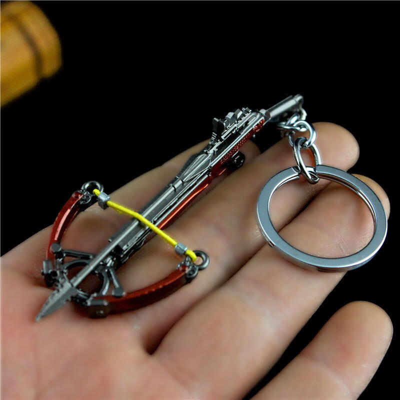 十字驽迷你驽弓驽箭十字驽弩弓箭模型挂件钥匙扣链金