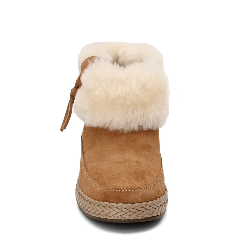 ugg 秋冬侧拉链羊毛保暖休闲平底雪地靴短靴女靴 1113593 blk(black)