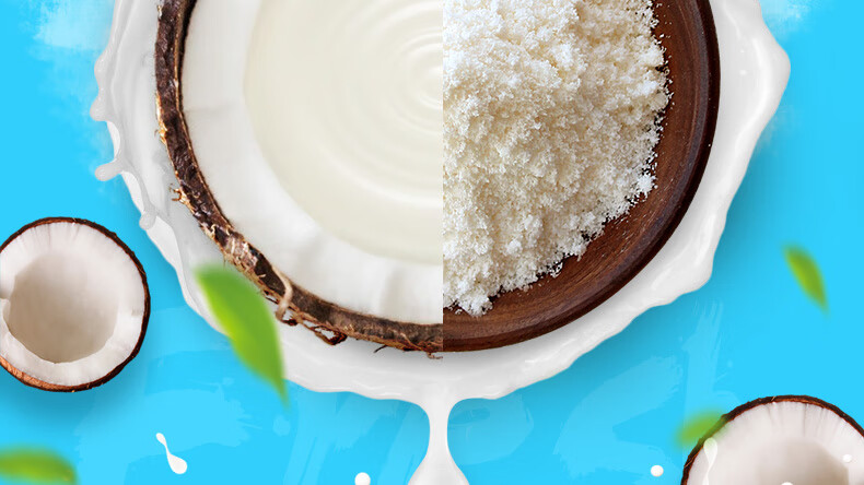 海南特产椰子粉450g罐装纯椰汁椰奶高钙速溶醇香营养早餐冲饮450g高钙