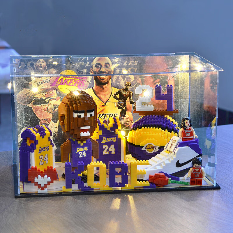 温妤篮球模型纪念品科比詹姆斯库里欧文艾弗森积木拼装礼物白色科比