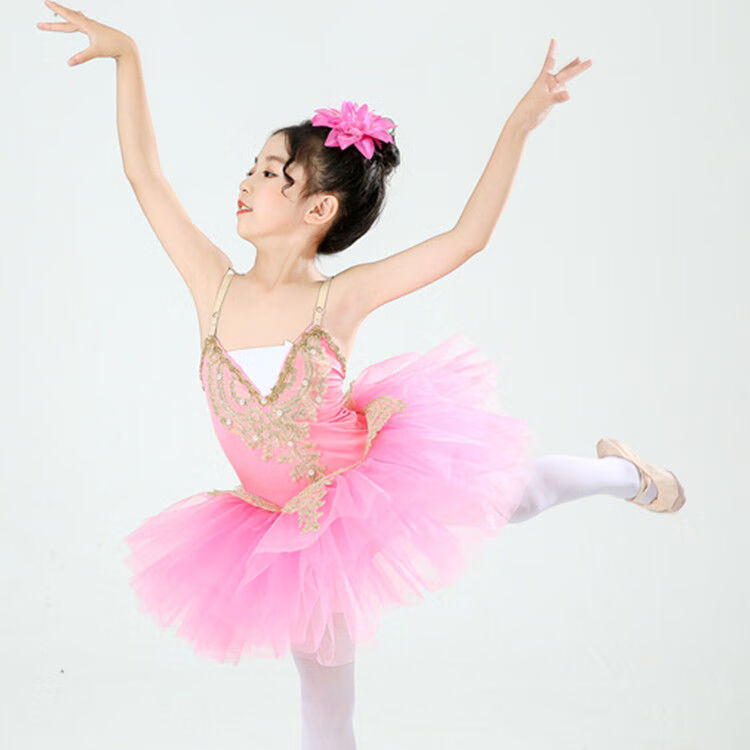 舞蹈服儿童儿童芭蕾舞裙舞蹈裙小天鹅湖芭蕾uu表演服蓬蓬裙舞蹈服演出