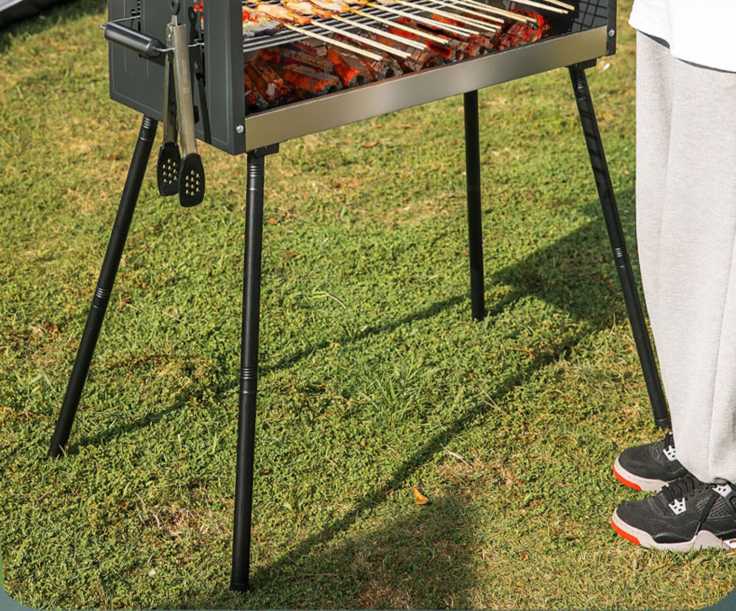 烧烤炉家用庭院bbq户外烧烤架烤肉炉子便携木炭烧烤用品大全工具tx加