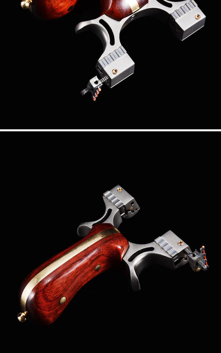 扁皮筋狼牙机械快压不锈钢户外竞技免绑扁皮弹弓器狼牙机械快压套餐二