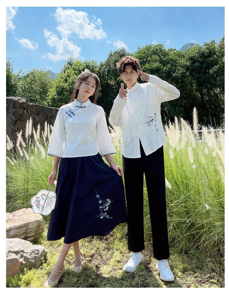 诗歌朗诵比赛演讲服班服秋季套装汉服古风初高中学生中国风毕业大合唱