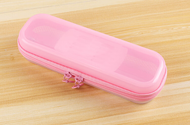 硬壳流沙笔袋透明男女小学生笔盒创意网红文具盒儿童铅笔盒3846彩虹